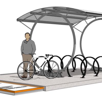 自行车山地车车架车棚构件