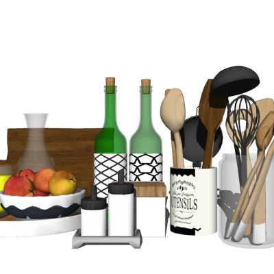 现代厨房摆件调料罐瓶子