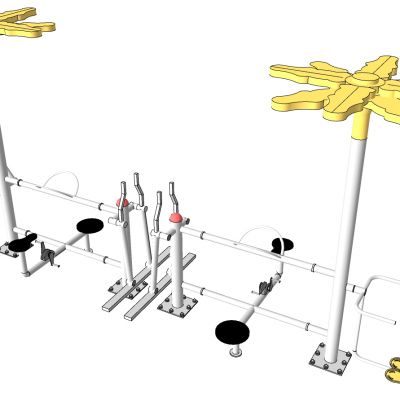 现代广场户外健身器材太空漫步机组合