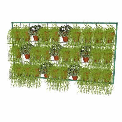 现代植物盆栽花盆花架吊兰