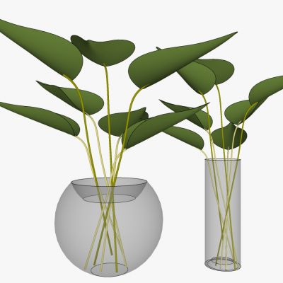 现代玻璃花瓶插花花艺职务摆件饰品