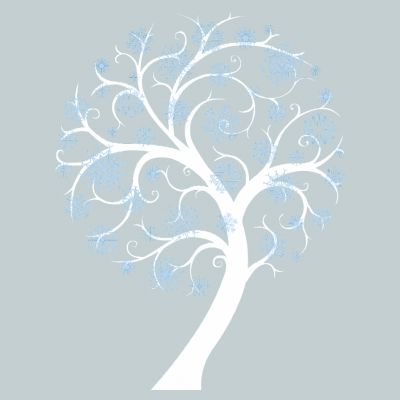 室外园林景观树雪花树