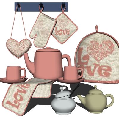 现代厨房摆件水壶手套