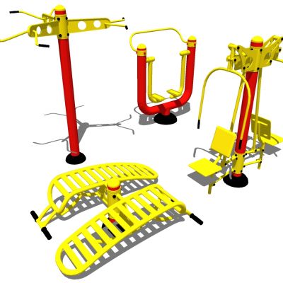 现代广场户外健身器材太空漫步机组合构件