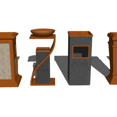 现代电梯厅垃圾桶