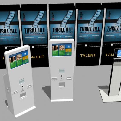 现代门禁刷卡机一体机售票机组合