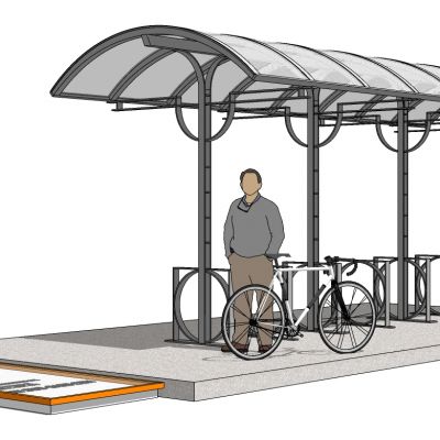 自行车山地车车架车棚构件