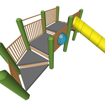 现代儿童游乐园游乐设施儿童滑梯组合