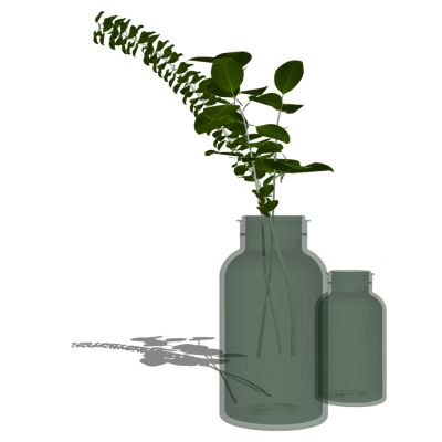 现代玻璃花瓶插花花艺摆件