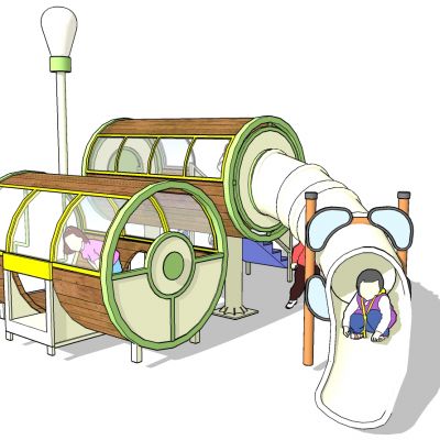 现代儿童游乐园游乐设施儿童滑梯组合