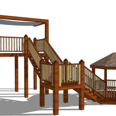 现代儿童设施休闲亭子