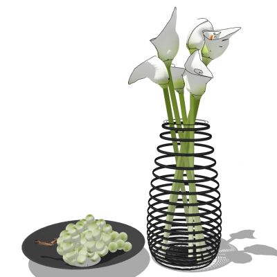 花卉花瓶插花花艺摆件