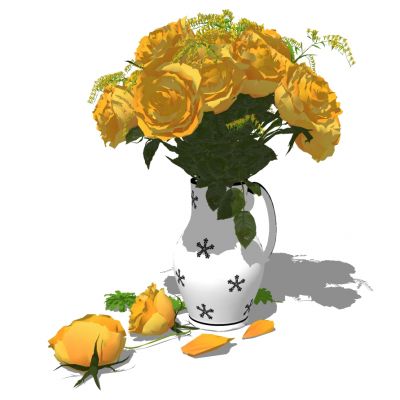 花卉花瓶插花花艺摆件