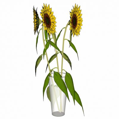 现代插花花艺花瓶向日葵