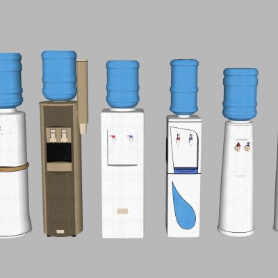现代立式饮水机组合