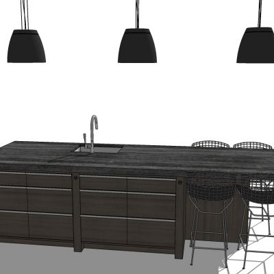 现代北欧工业风吧台吧椅