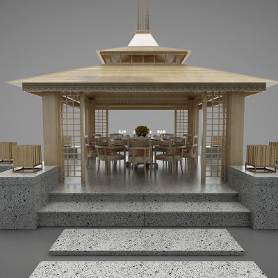 现代风格凉亭