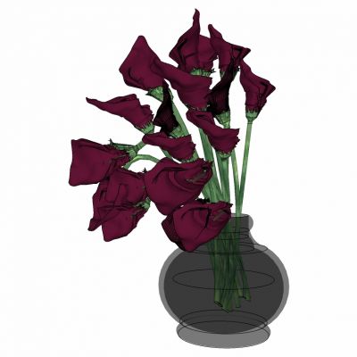 现代花艺花瓶插花玫瑰花陈设摆饰摆件