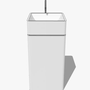 现代柱状洗手台
