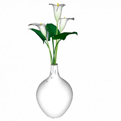现代插花花艺花瓶百合花