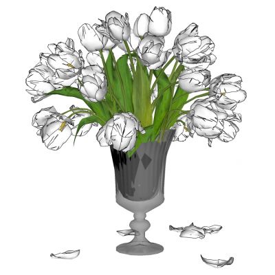 欧式美式法式花瓶插花花艺摆件郁金香