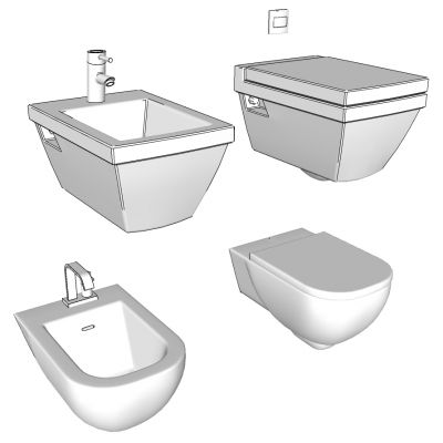 现代简约墩布池马桶