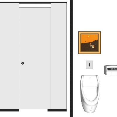 现代北欧新中式公共卫生间