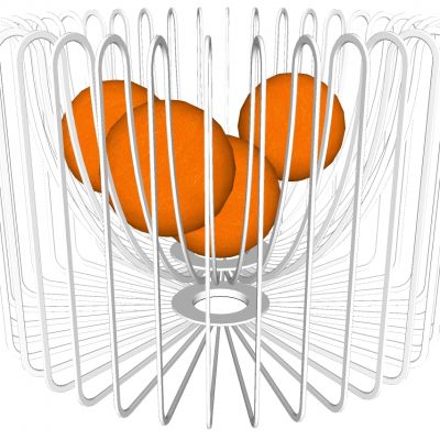 水果橙子不锈钢果篮