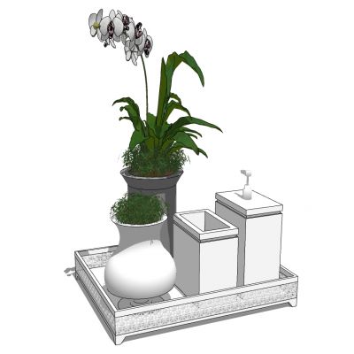 兰花卫浴用品组合