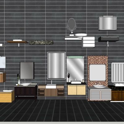 现代轻奢北欧民宿艺术洗手台