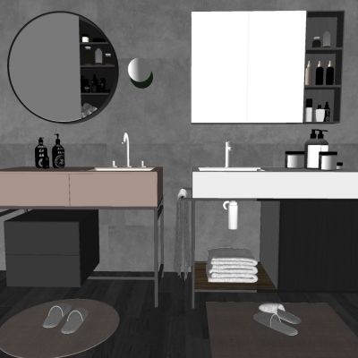 现代北欧工业风洗手台