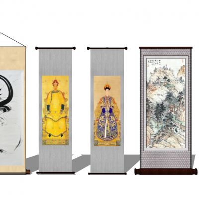 新中式装饰画皇帝挂画