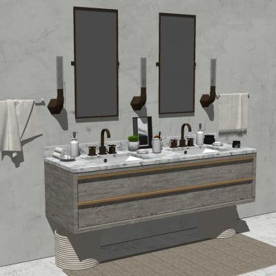 北欧现代民宿洗手台