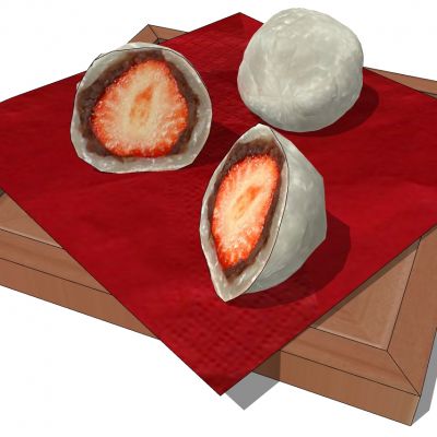 水果草莓大福木制果盘