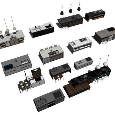 现代简约开放厨房厨柜