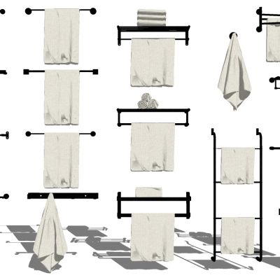 壁挂毛巾架毛巾杆