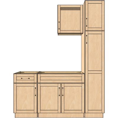 现代厨房实木橱柜