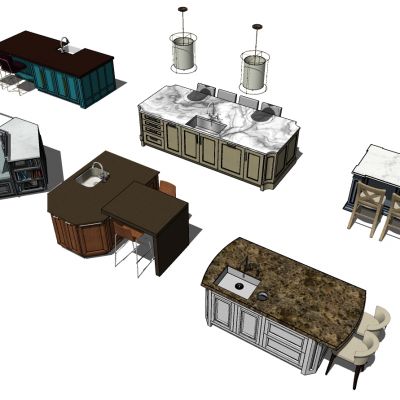 欧式法式美式厨房厨柜