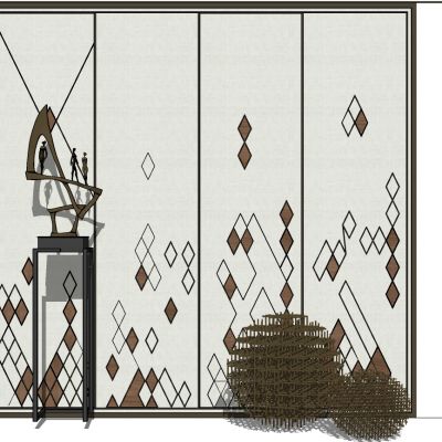 新中式饰品摆件摆台屏风