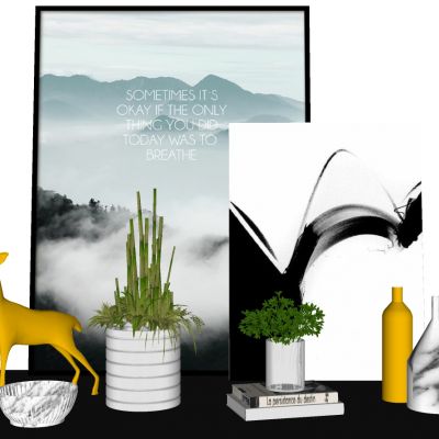 现代饰品摆件SU模型