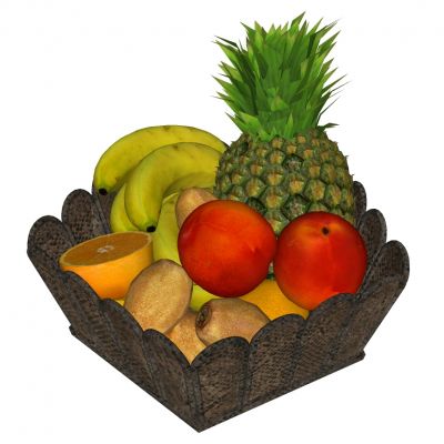 水果香蕉苹果菠萝藤编编织水果篮