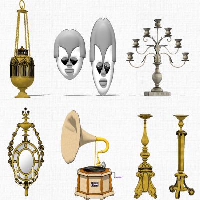 欧式法式烛台留声机壁灯吊灯