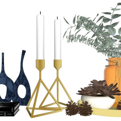 现代饰品烛台花瓶摆件