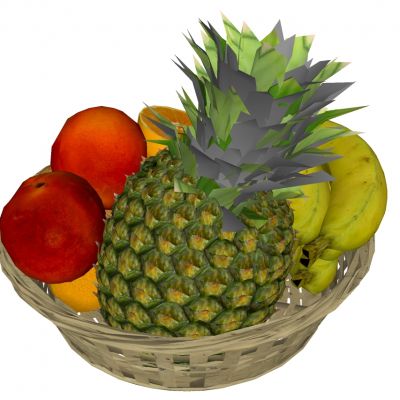 水果桃子橙子香蕉菠萝藤编编织果篮