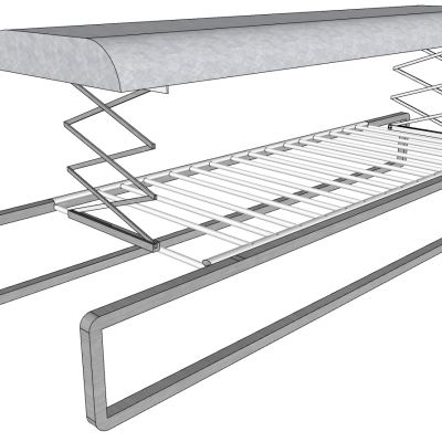 铁艺升降按摩床
