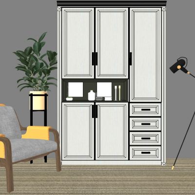 现代北欧入口玄关衣橱衣柜