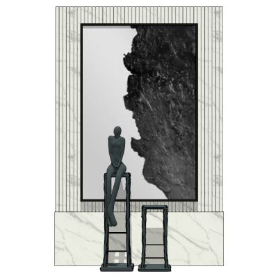 抽象人物雕塑摆台