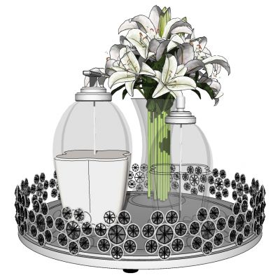 现代轻奢铁艺卫浴用品组合