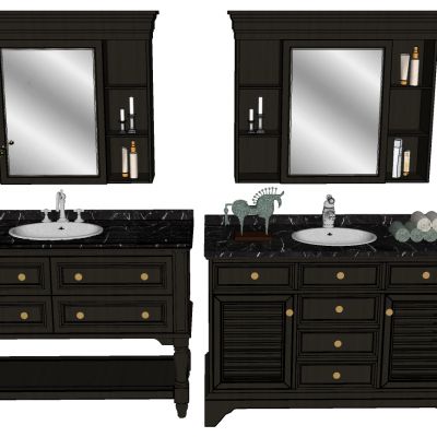 欧式美式古典洗手台