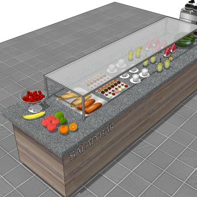 现代甜品水果糕点展柜